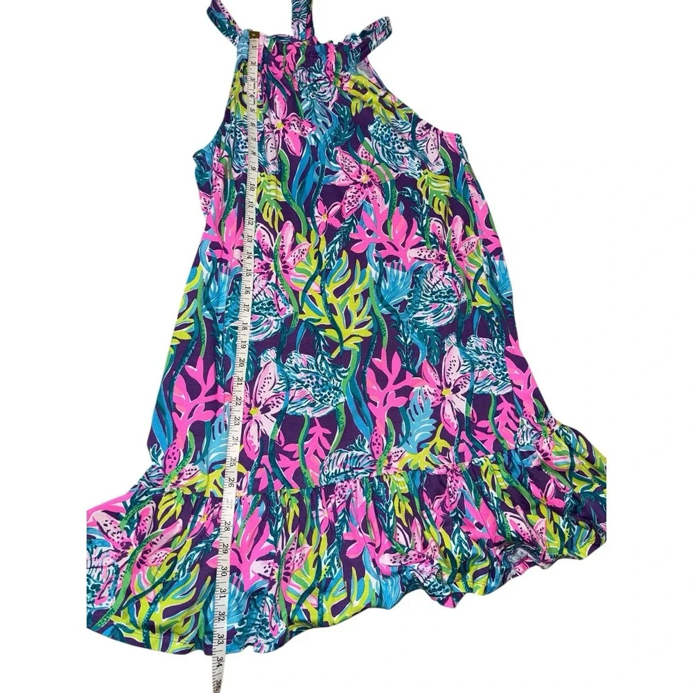 Lilly Pulitzer Saira Dress Halter Tie Neckline Vacation Resort Beach Vacation - Picture 7 of 9